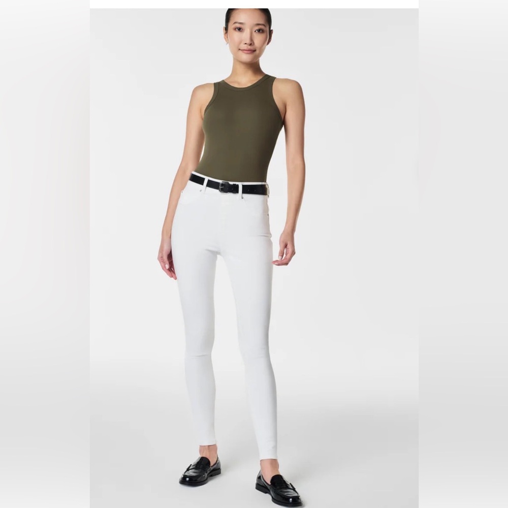 SPANX White Skinny Jeans large
